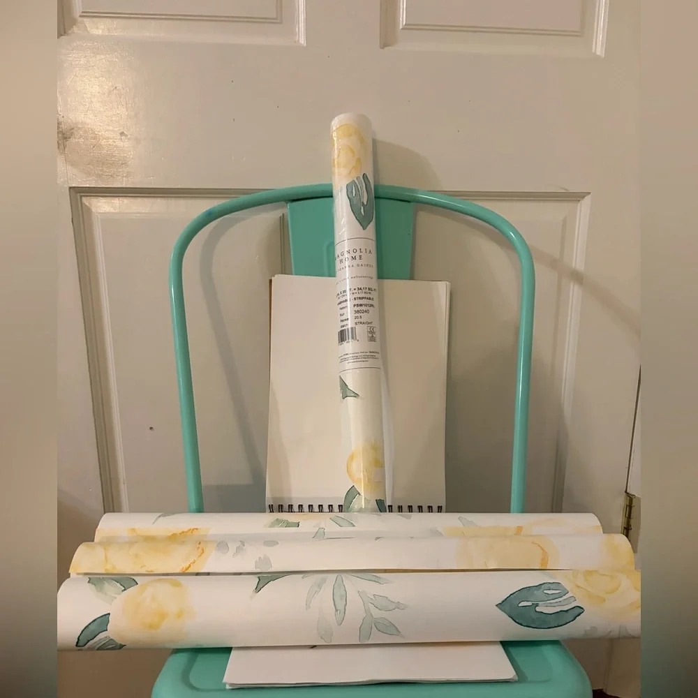 Magnolia Home Watercolor Roses Peel & Stick Wallpaper - Goldfinch Yellow